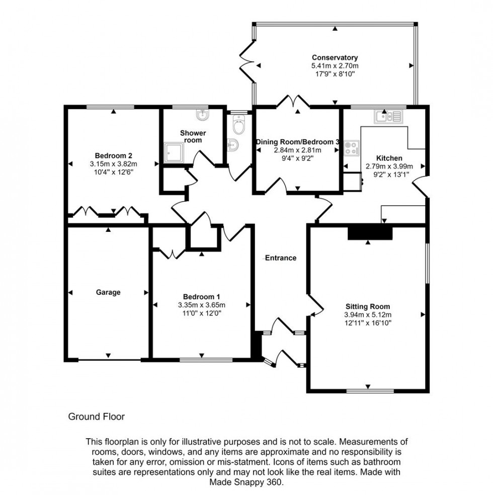 Floorplan for Freame Way, Gillingham