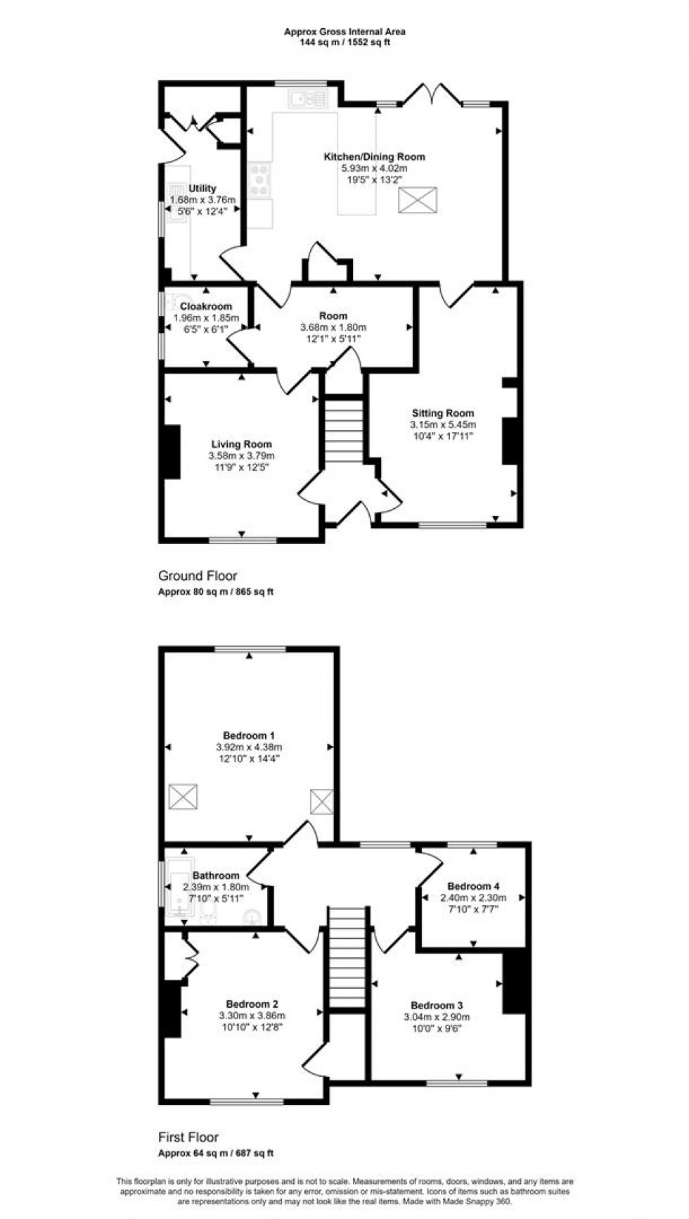 Floorplan for Burton Street, Marnhull, Sturminster Newton