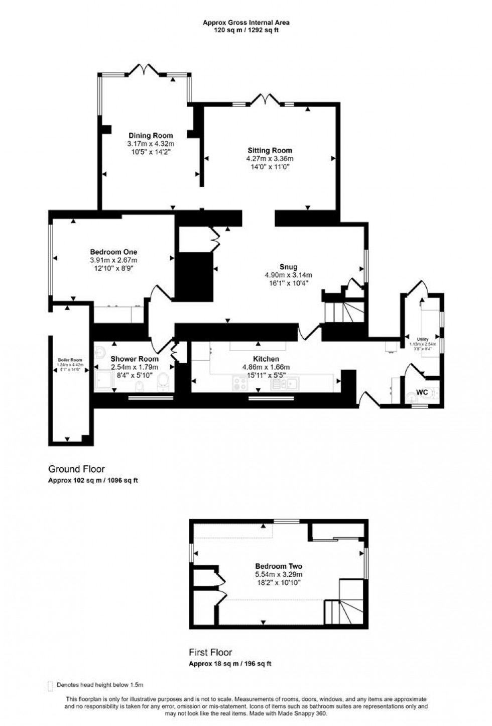 Floorplan for Birdbush, Ludwell, Shaftesbury