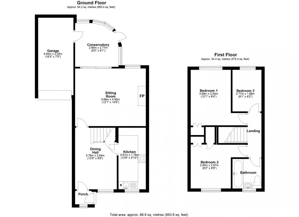 Floorplan for Cloverfields, Gillingham