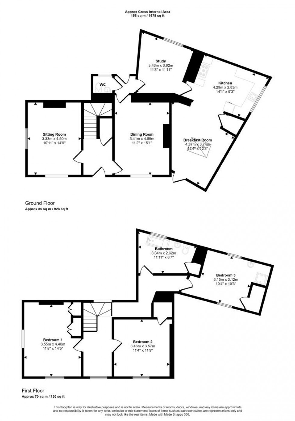 Floorplan for Bridge, Sturminster Newton