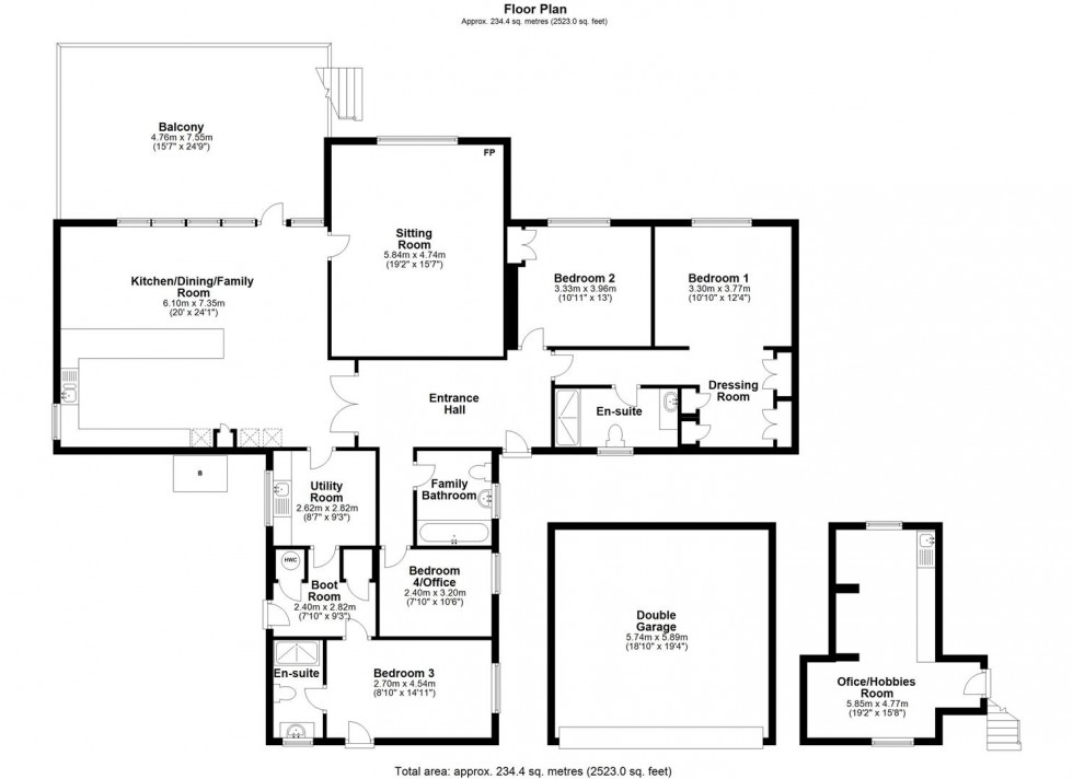 Floorplan for Caundle Marsh, Sherborne