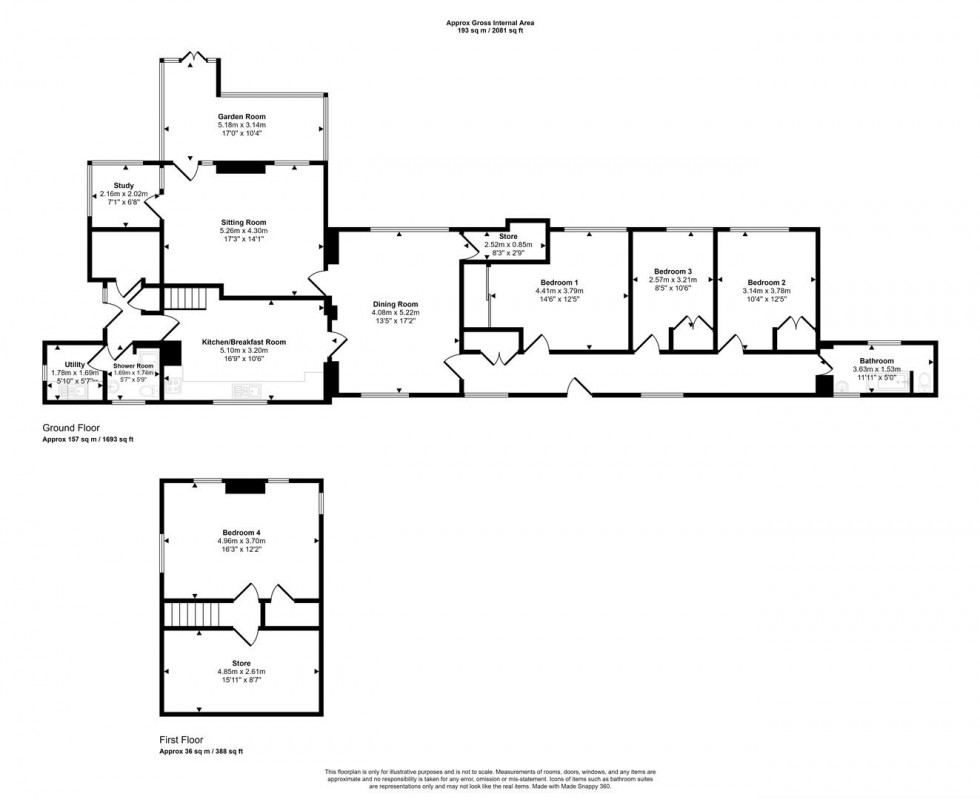 Floorplan for Church Hill, Stalbridge, Sturminster Newton