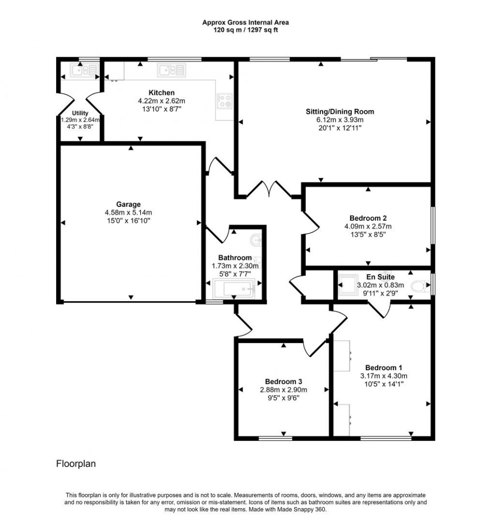 Floorplan for Wavering Lane West, Gillingham