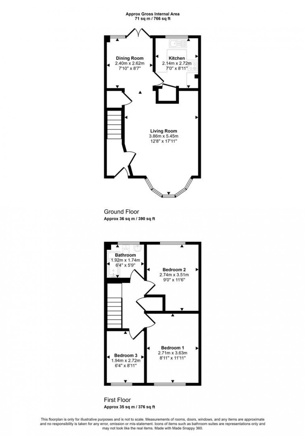 Floorplan for Maple Way, Gillingham