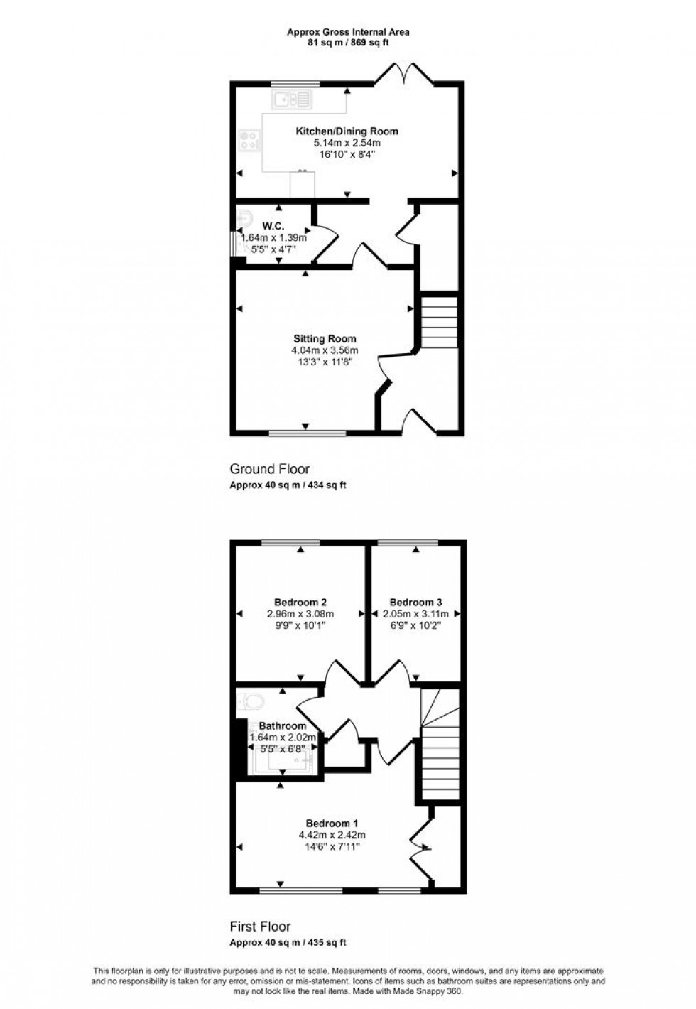 Floorplan for Glovers Road, Stalbridge