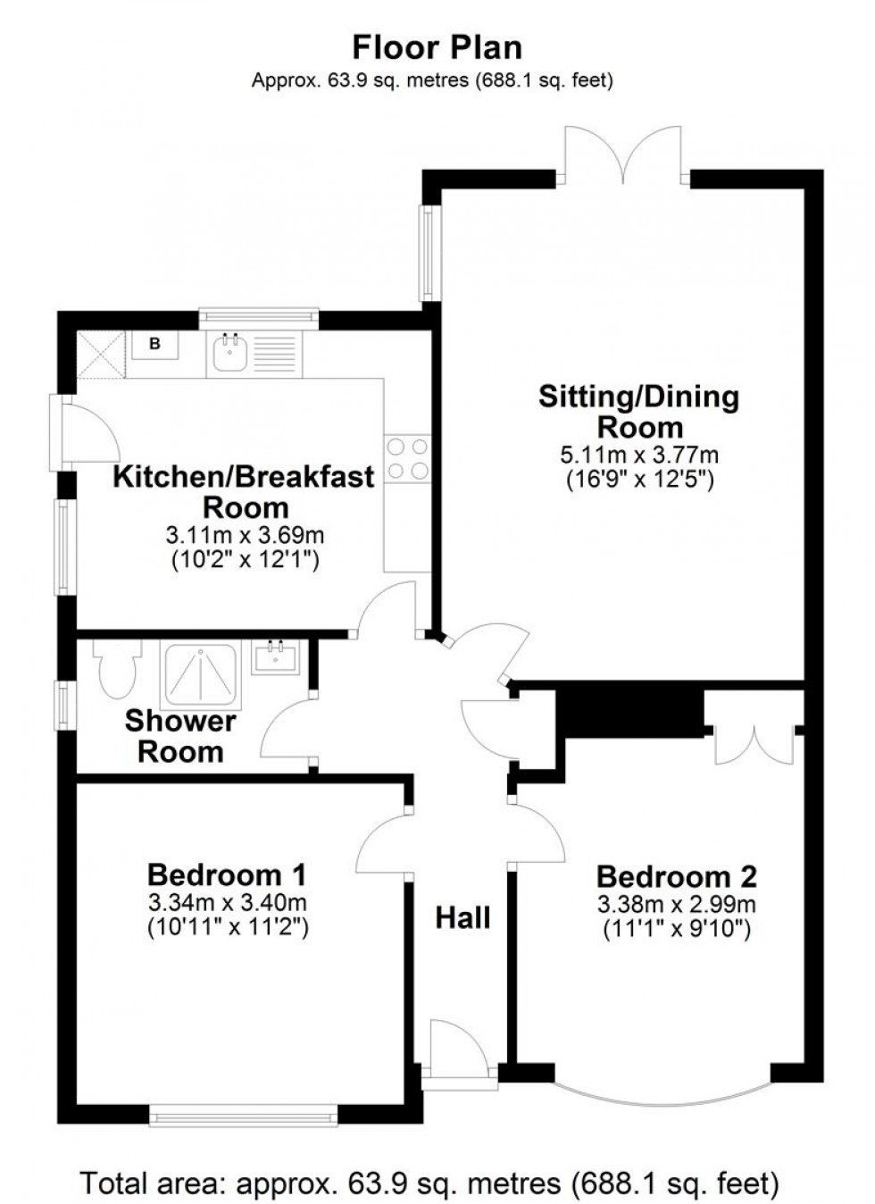 Floorplan for Victoria Road, Gillingham