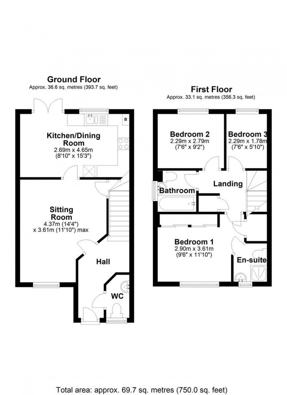 Floorplan for Maple Road, Shaftesbury