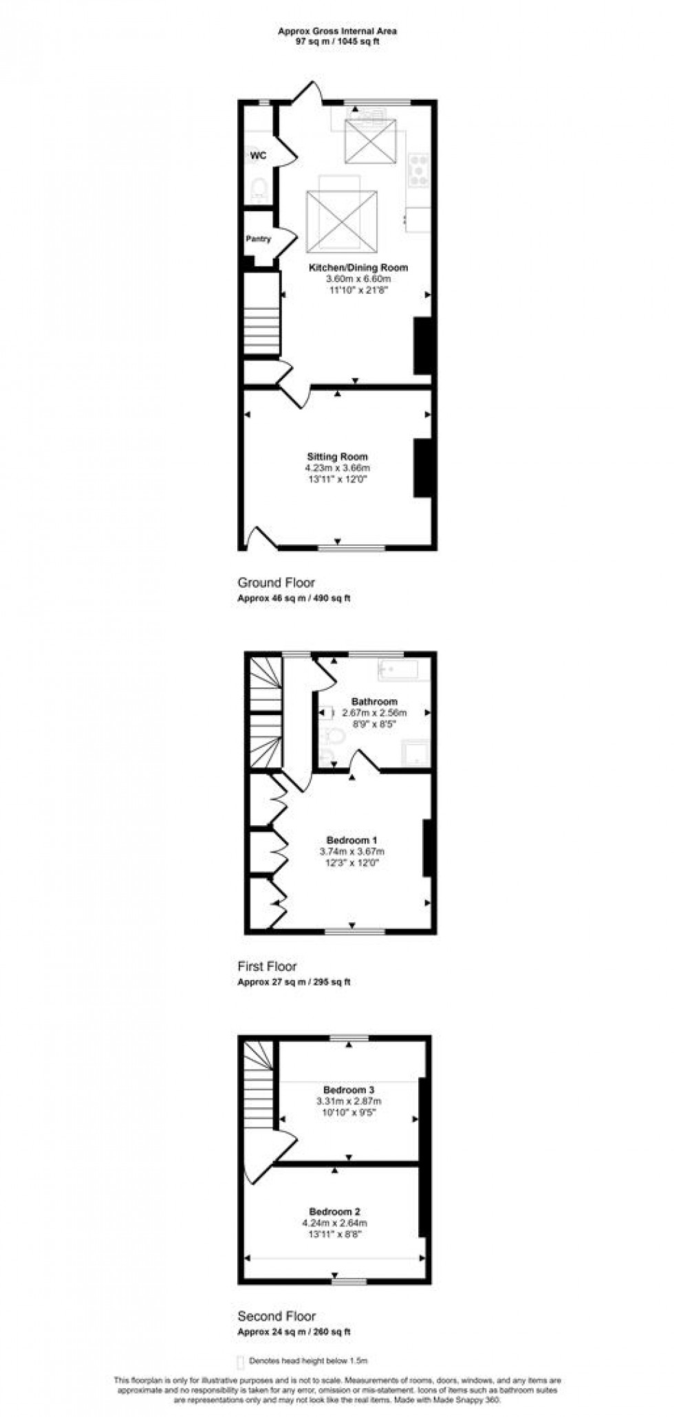 Floorplan for North Road, Mere, Warminster