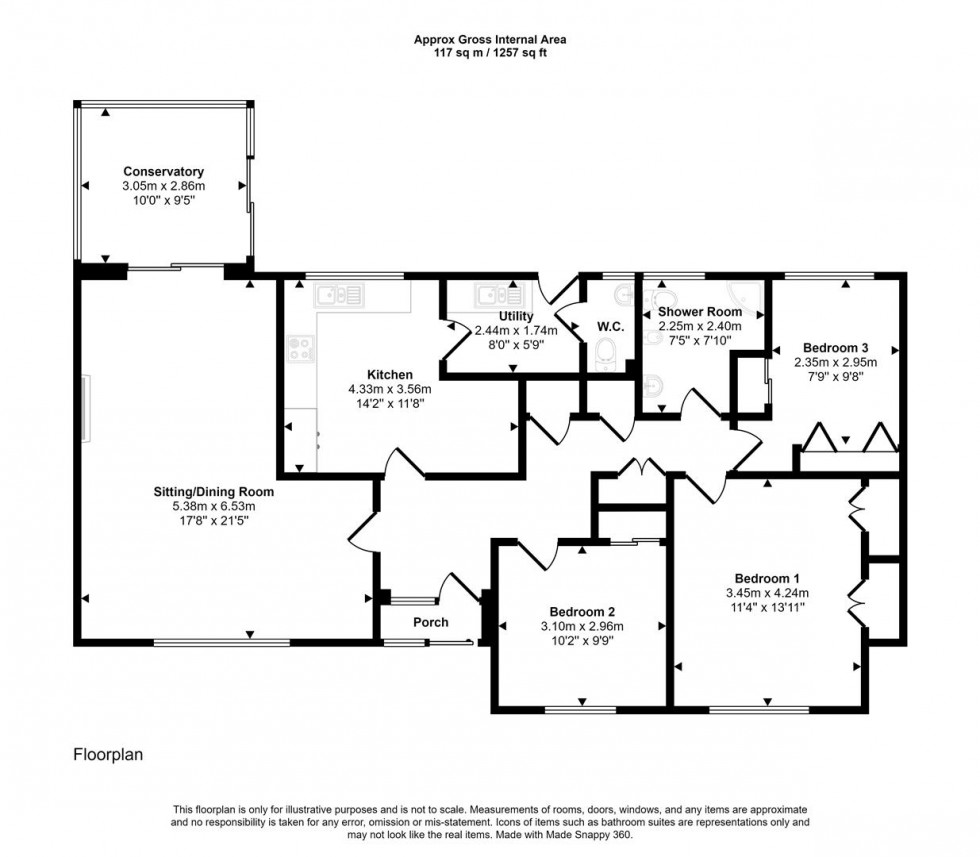 Floorplan for Freame Way, Gillingham