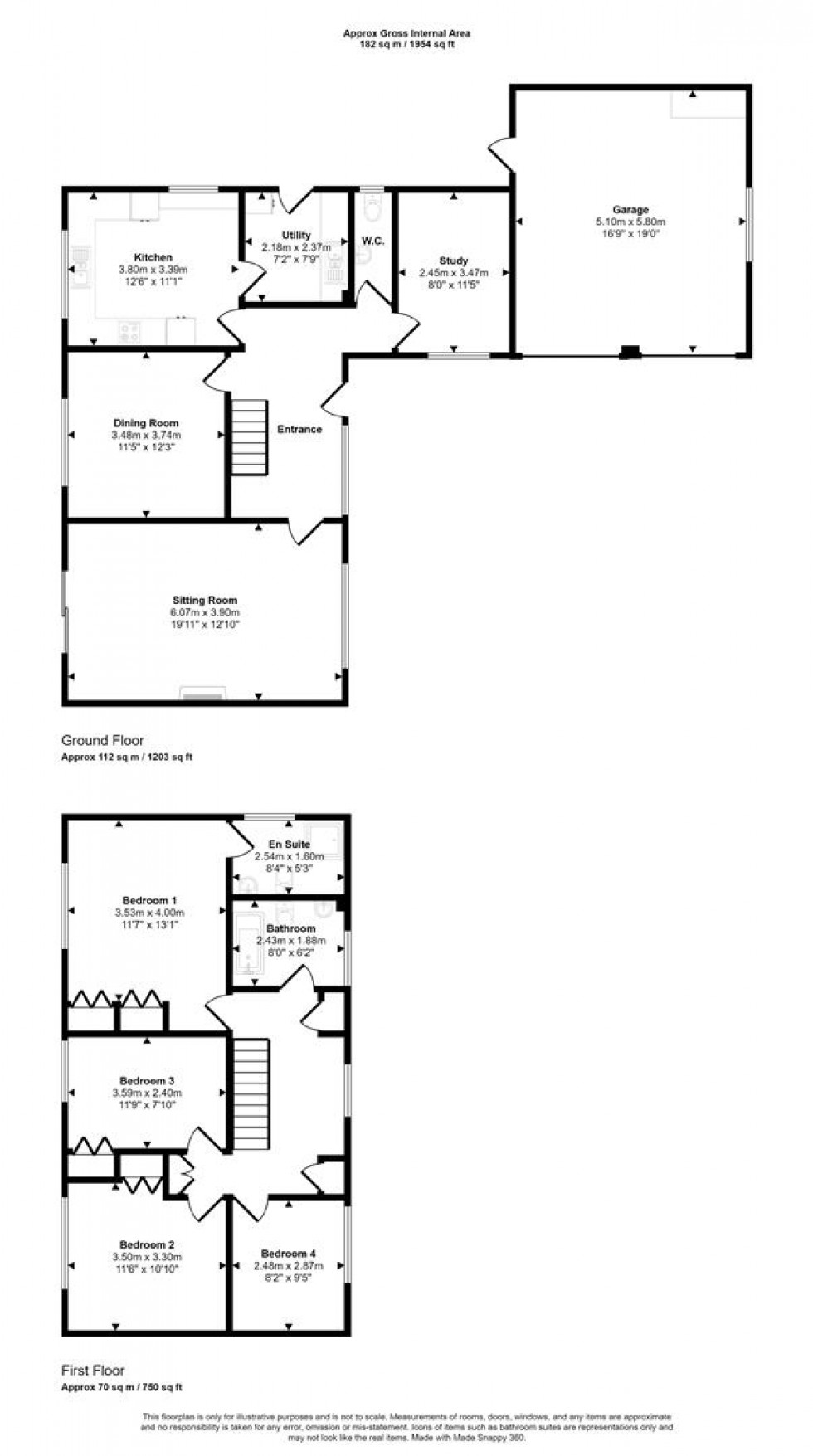 Floorplan for Freame Way, Gillingham