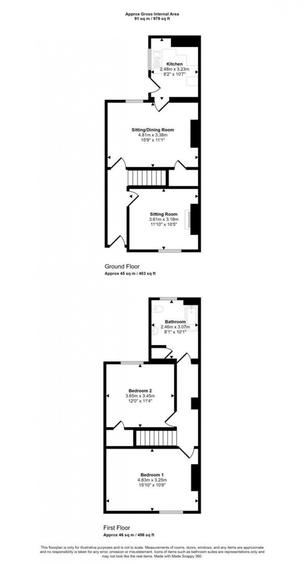 Floorplan for Queen Street, Gillingham