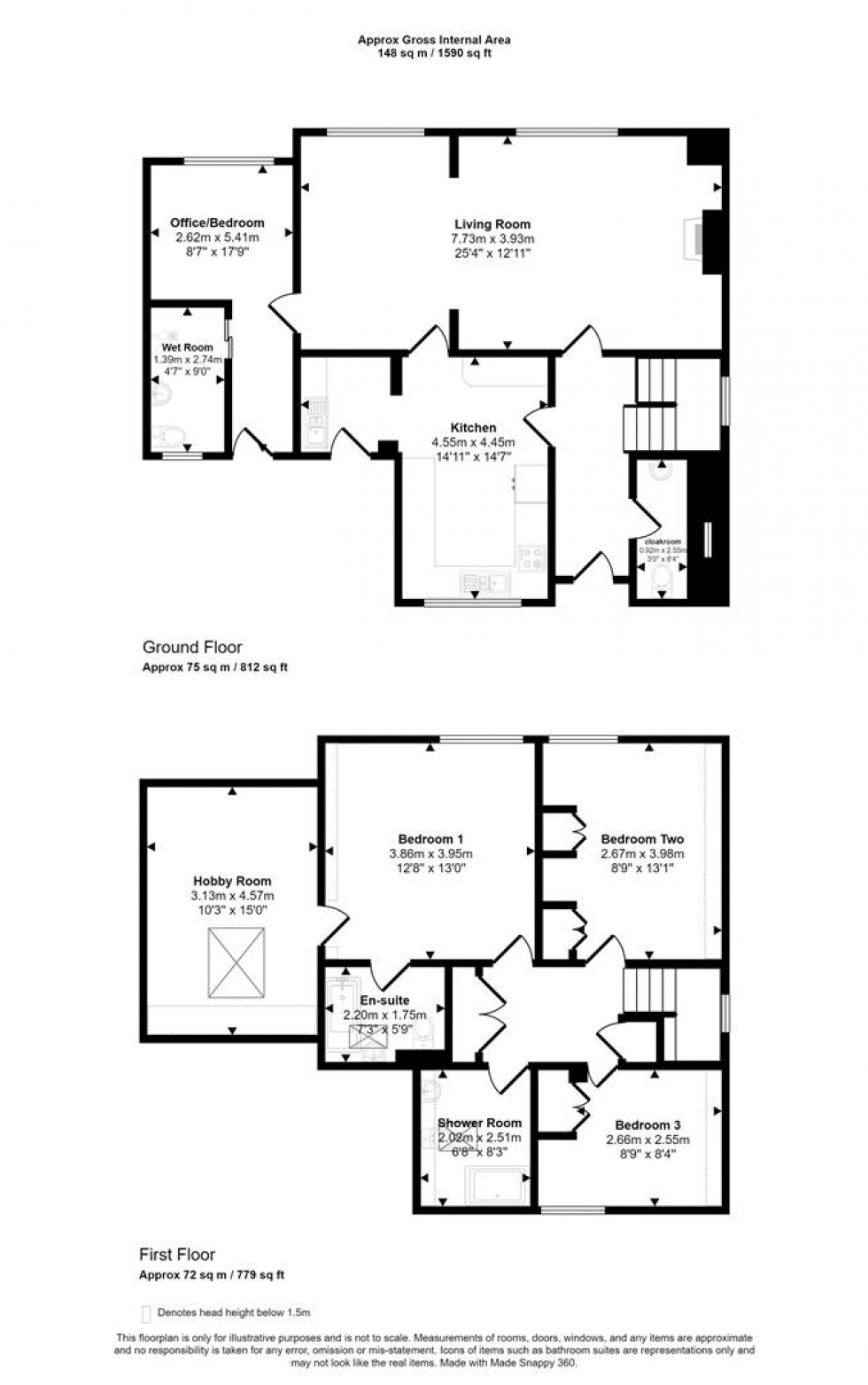 Floorplan for Hunters Mead, Motcombe