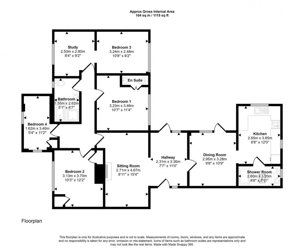 Floorplan for The Green, Zeals, Warminster