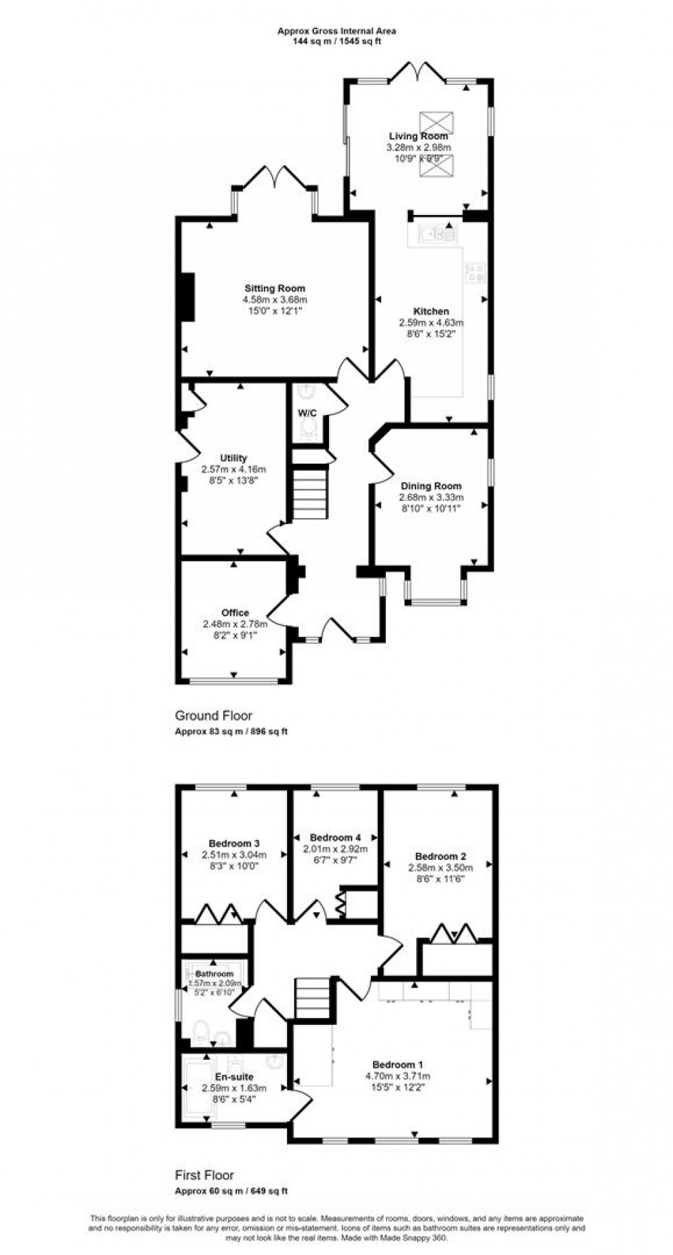 Floorplan for Sorrel Way, Gillingham