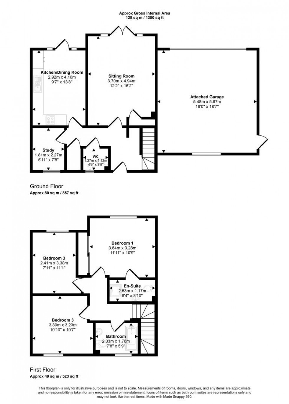 Floorplan for Sutton View, Fontmell Magna