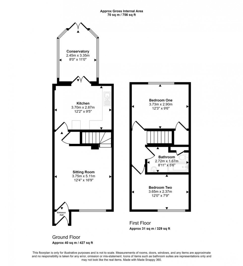 Floorplan for The Meadows, Gillingham