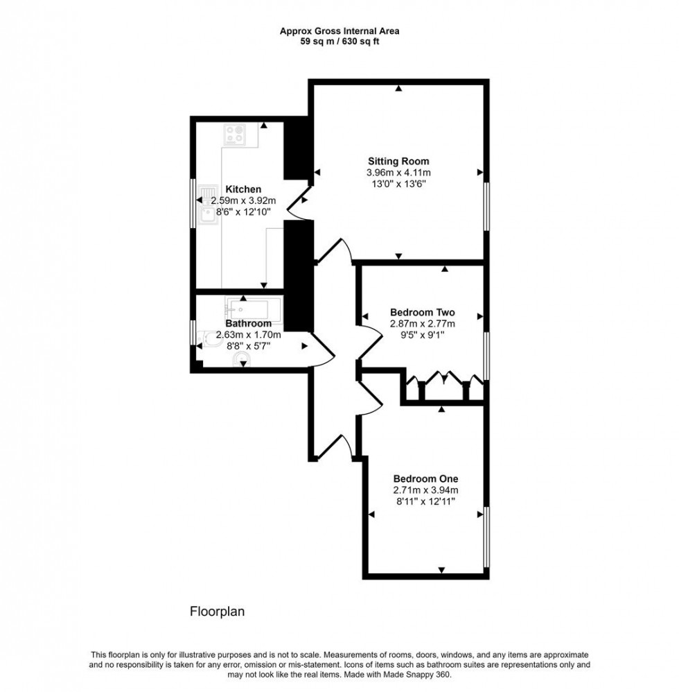 Floorplan for North Street, Mere, Warminster