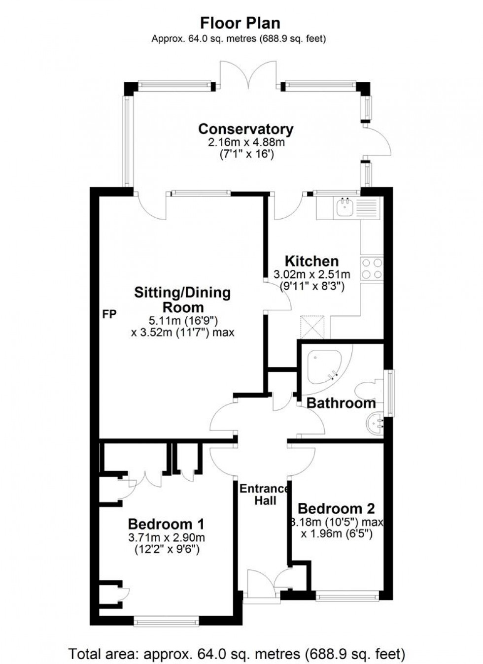 Floorplan for Maple Way, Gillingham