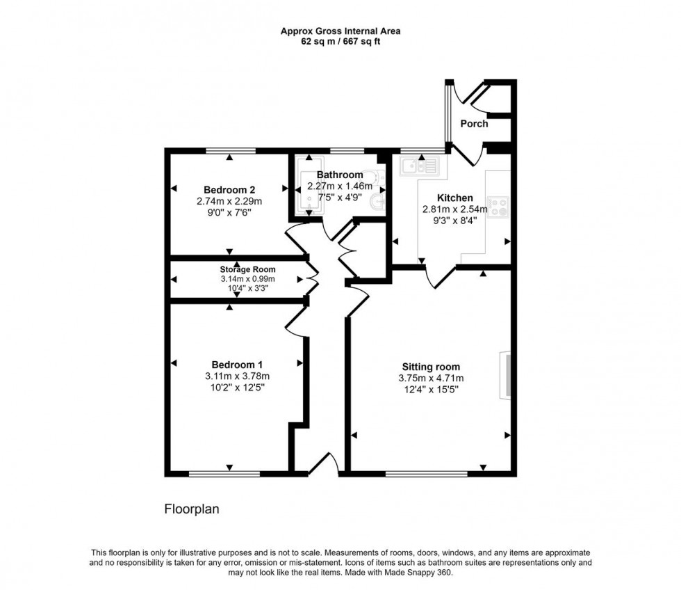 Floorplan for Lockwood Terrace, Gillingham