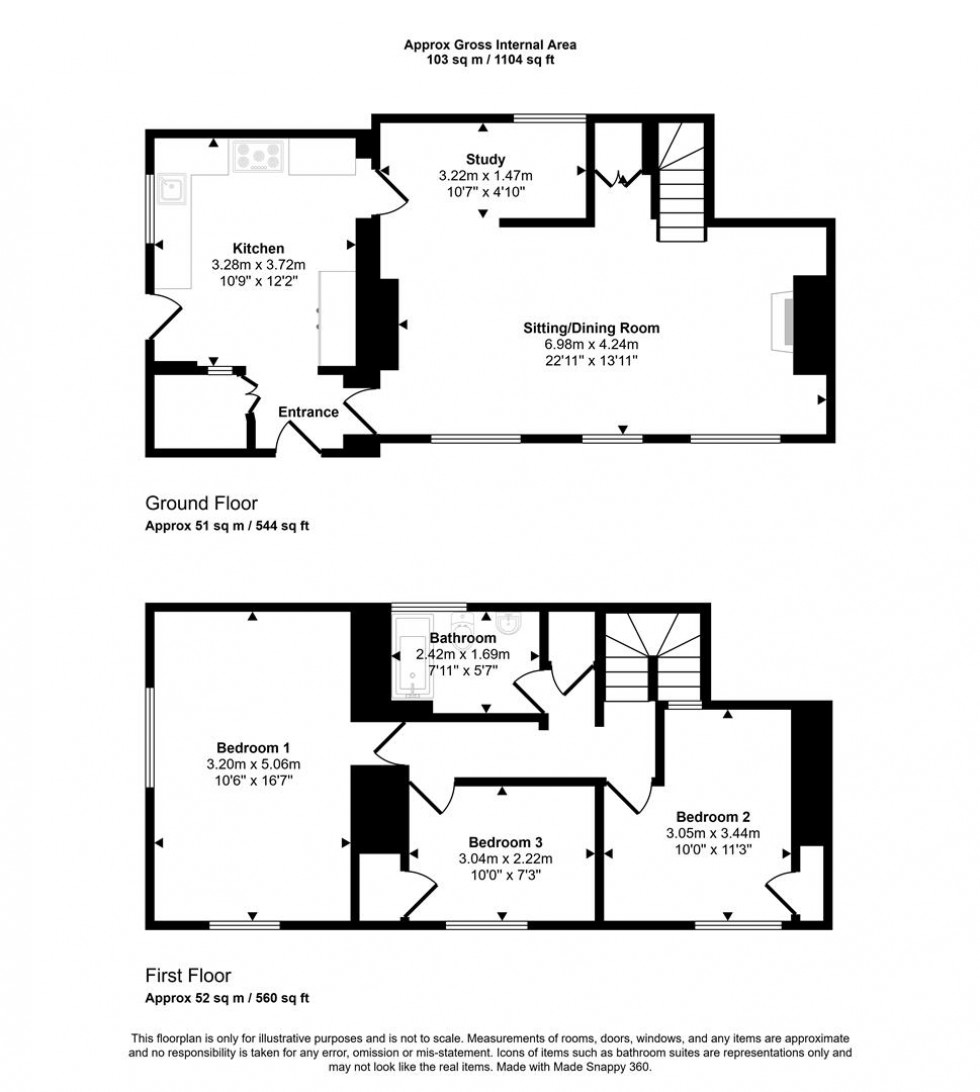 Floorplan for North Street, Milborne Port, Sherborne