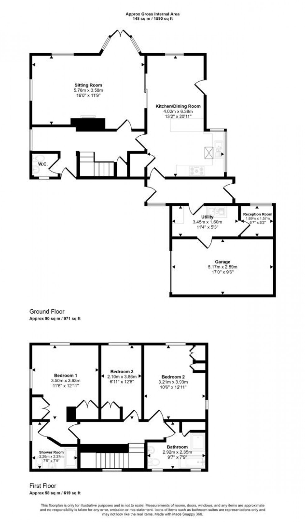 Floorplan for White Pit, Shillingstone, Blandford Forum