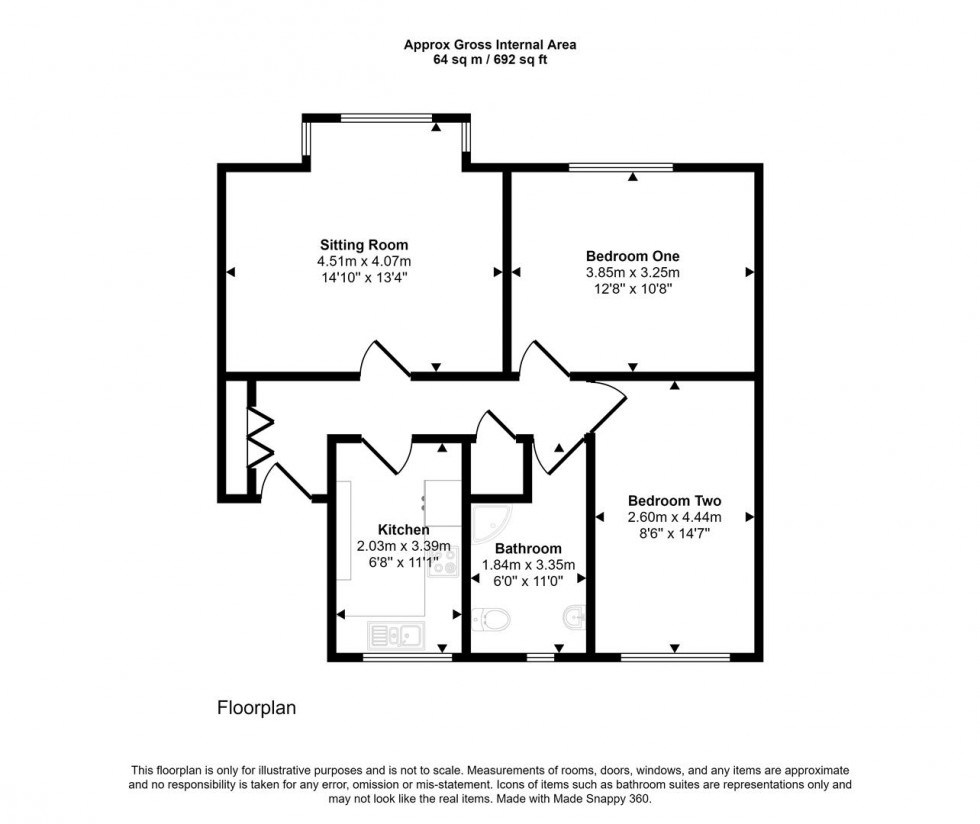 Floorplan for King Edmund Court, Gillingham