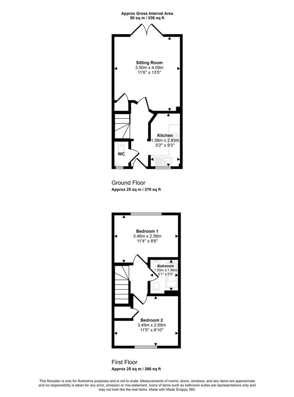 Floorplan for Melchester Close, Gillingham