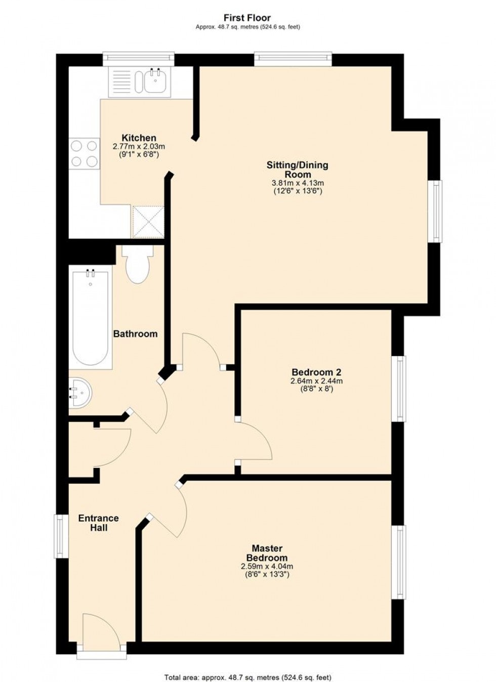 Floorplan for Drovers, Sturminster Newton