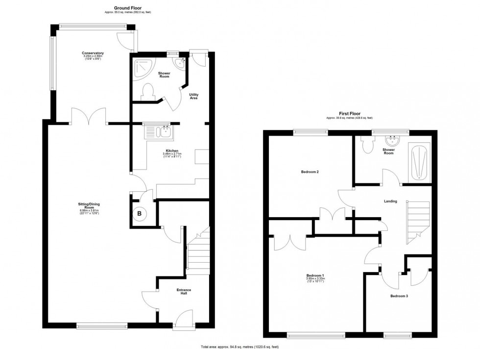 Floorplan for Barnes Close, Sturminster Newton