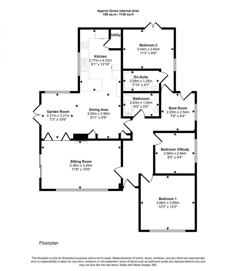 Floorplan for Nutmead Close, Child Okeford