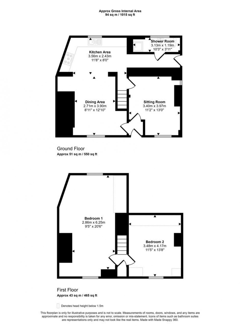 Floorplan for Mill Lane, Stour Provost, Gillingham