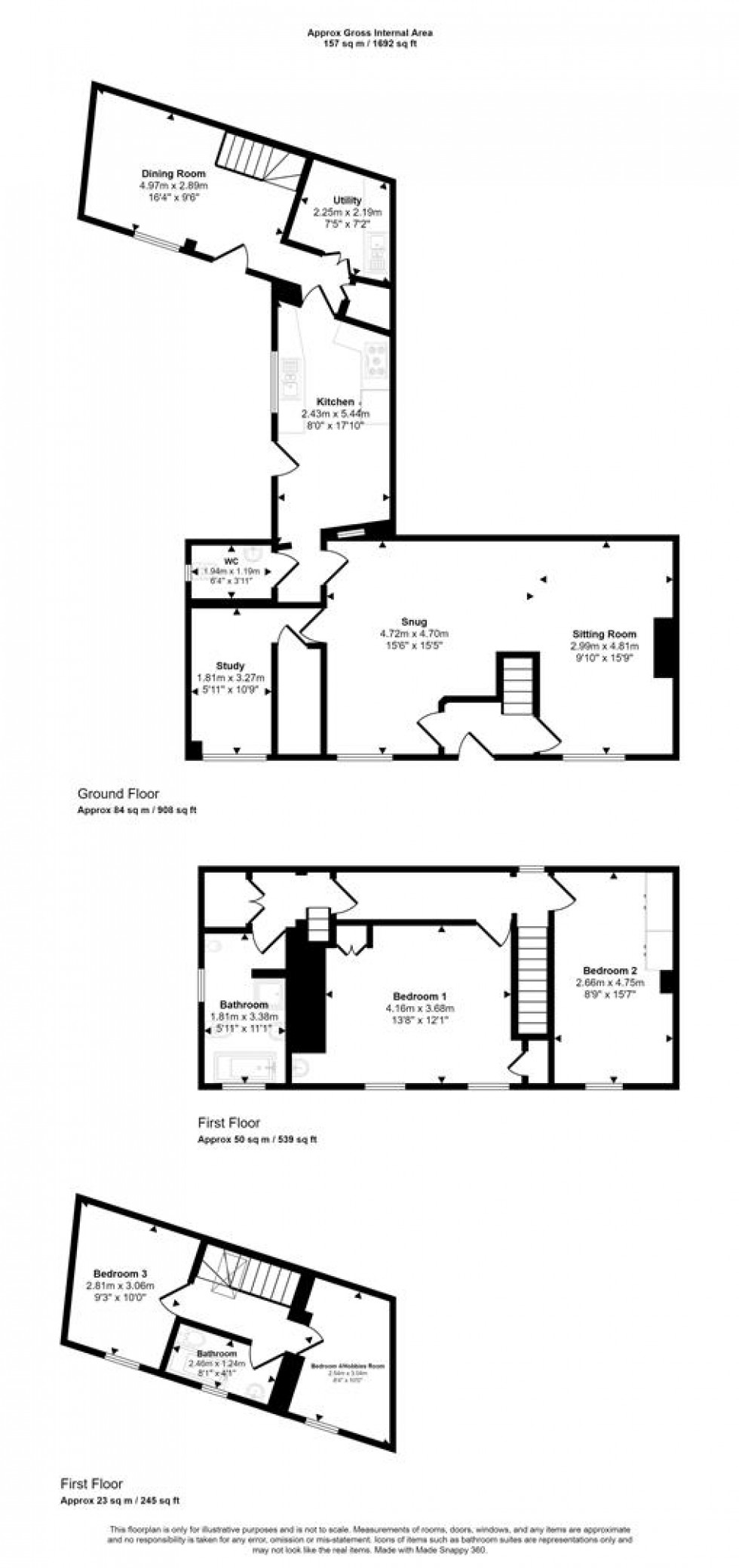 Floorplan for Church Lane, Sturminster Newton