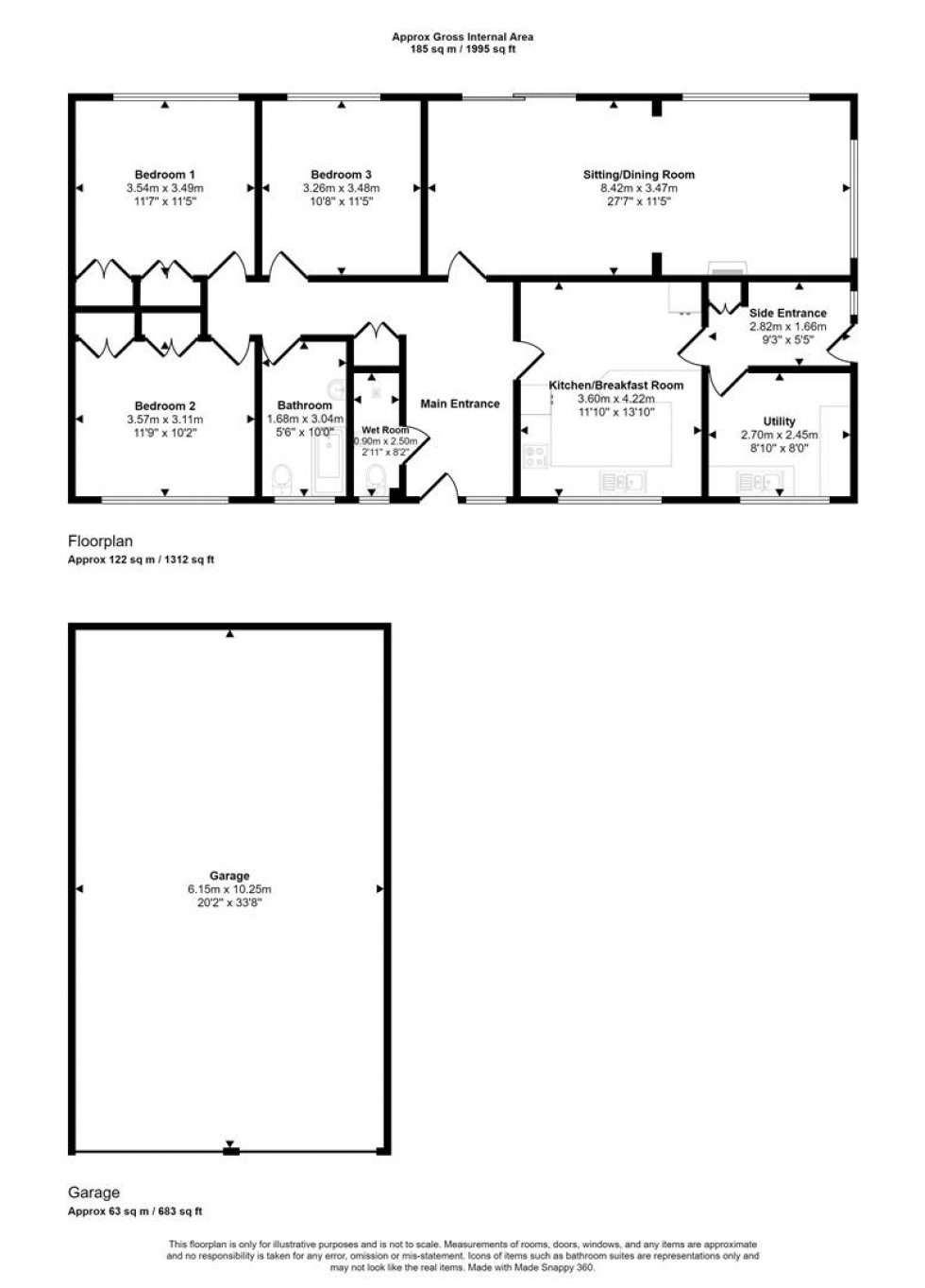 Floorplan for Bagber, Sturminster Newton