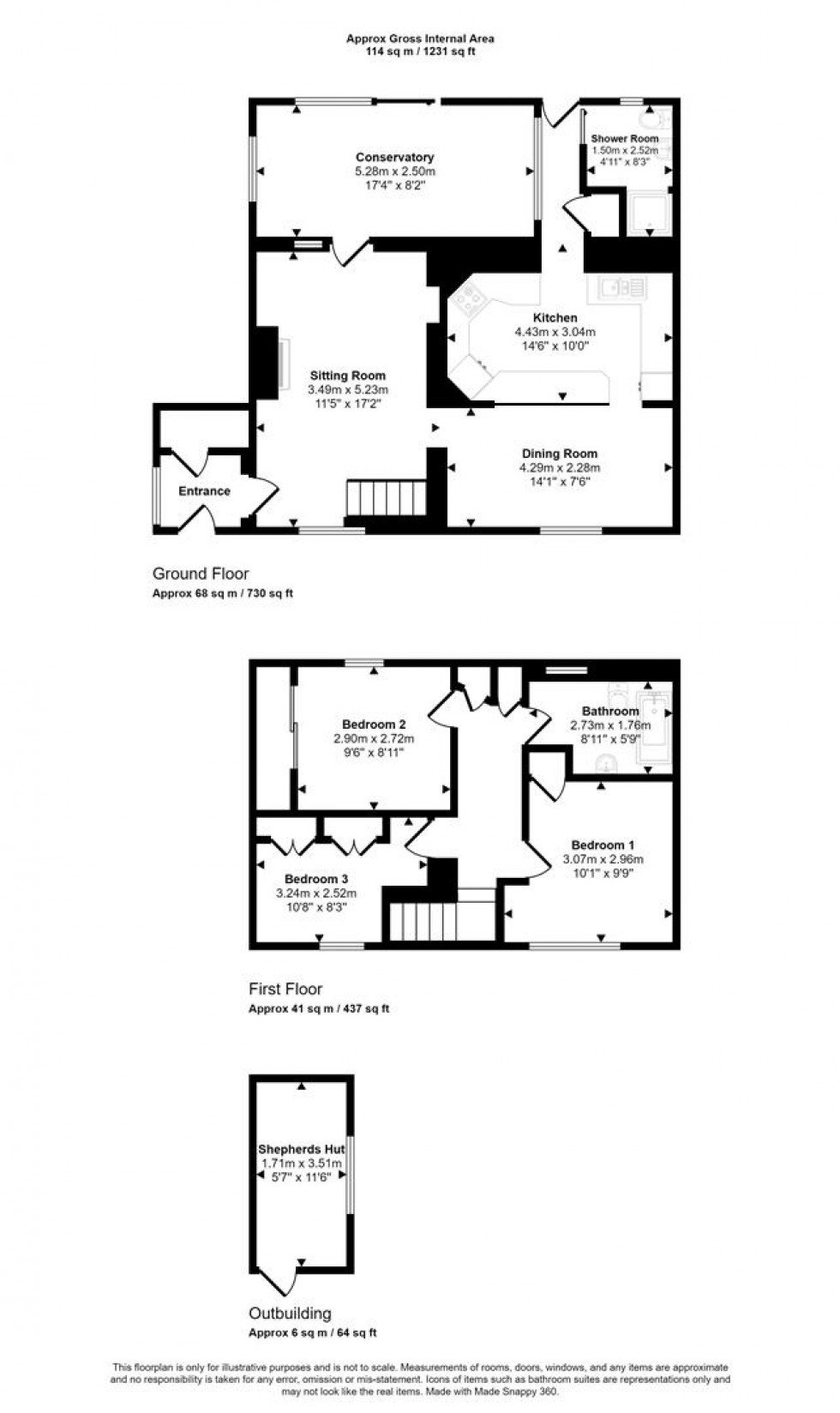 Floorplan for Lanchards, Shillingstone, Blandford Forum