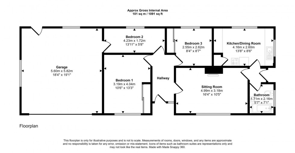 Floorplan for Yenston, Templecombe