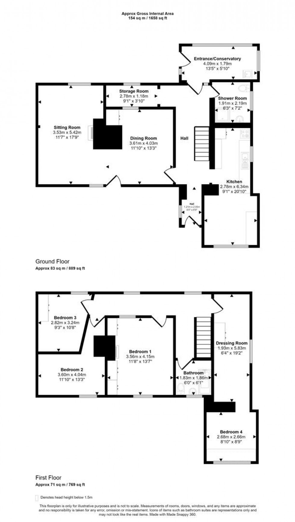 Floorplan for Back Street, East Stour, Gillingham