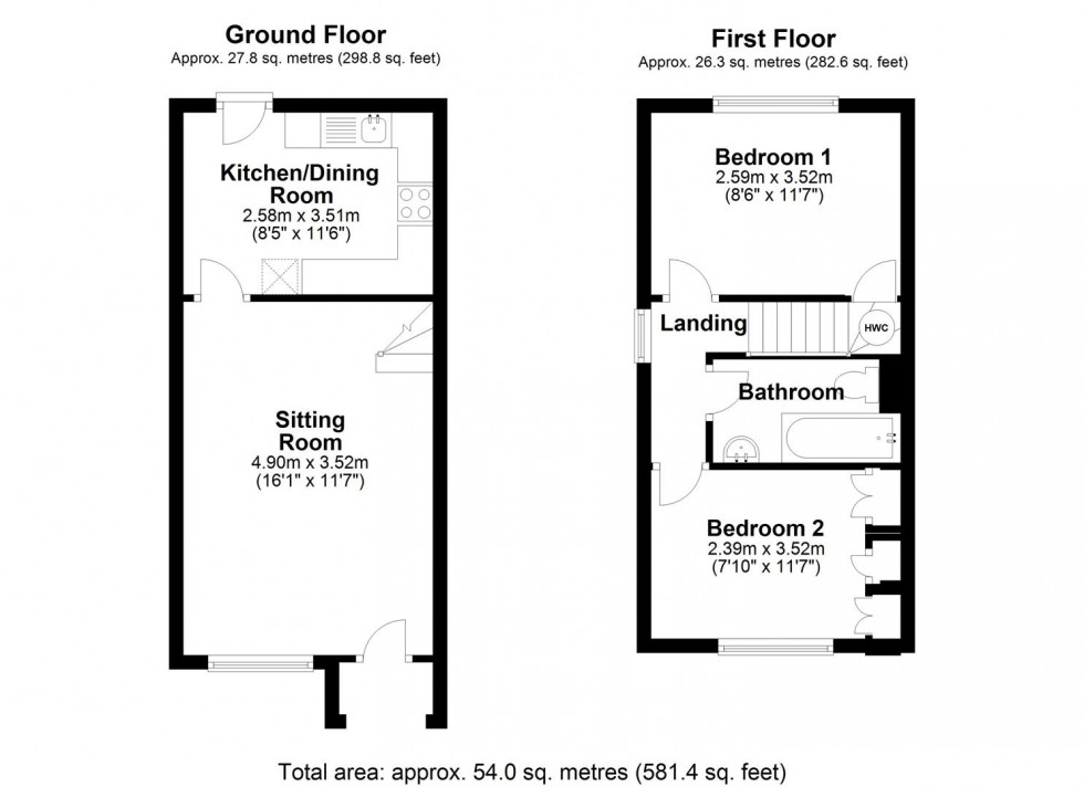 Floorplan for Horsefields, Gillingham