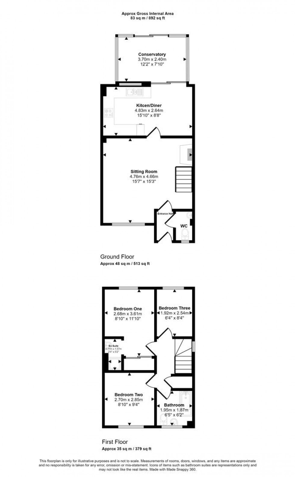 Floorplan for Campion Close, Wyke