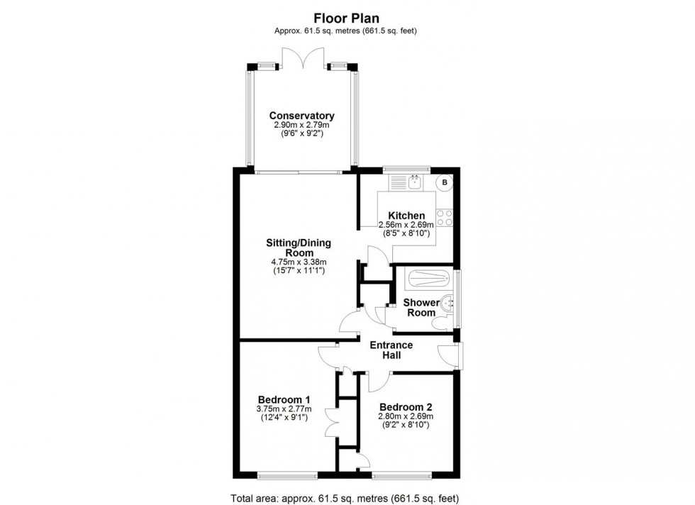 Floorplan for Cordery Gardens, Gillingham