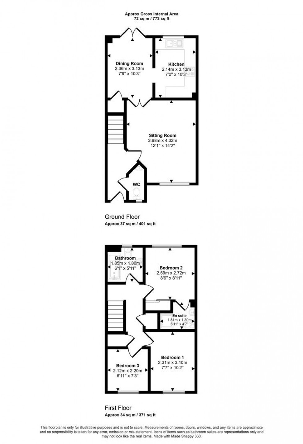 Floorplan for Jay Walk, Gillingham