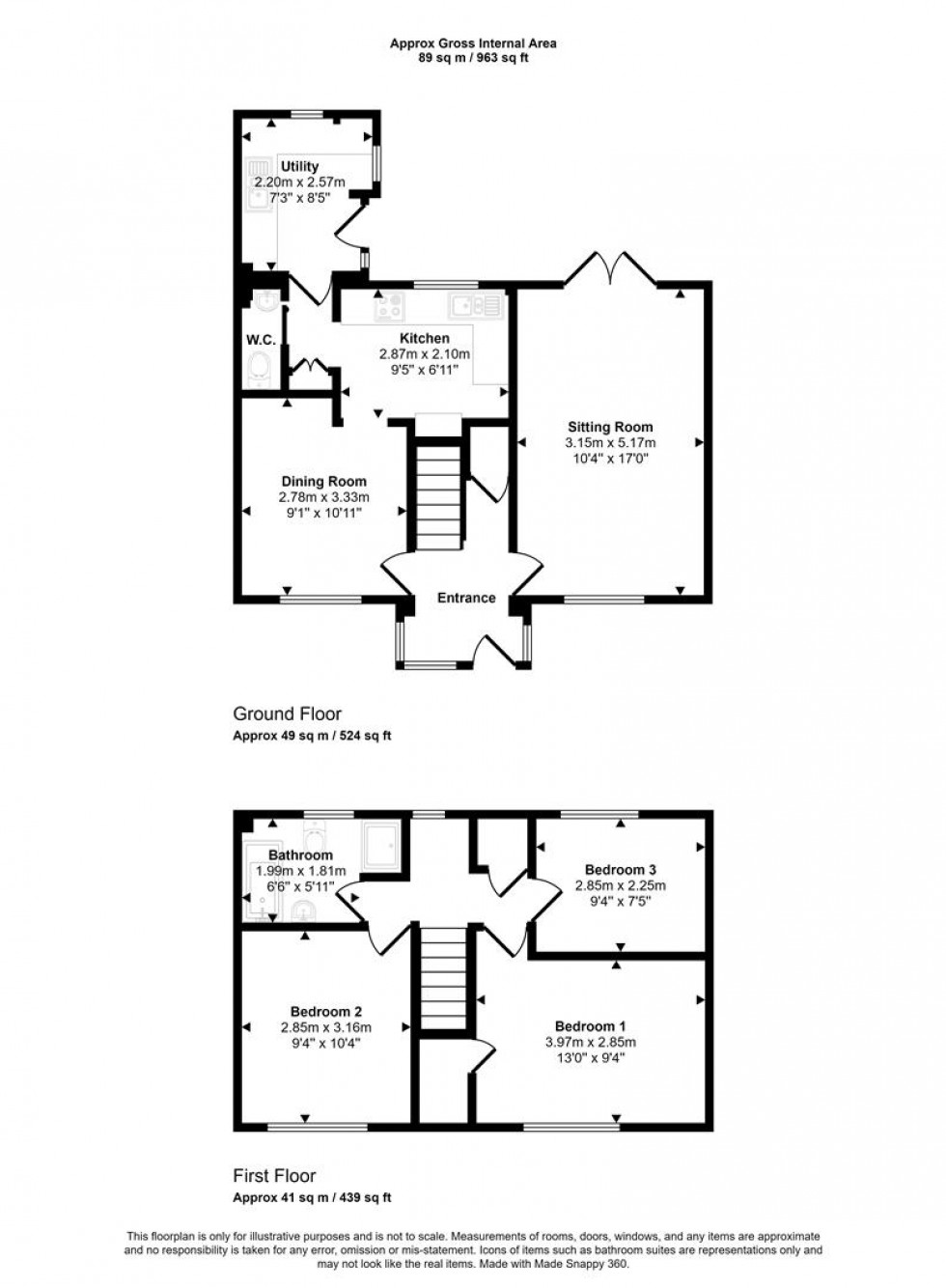 Floorplan for Church Close, Bourton, Gillingham