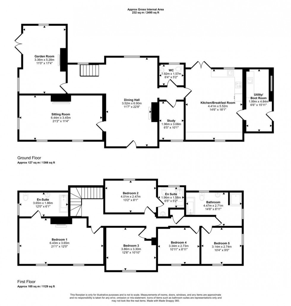 Floorplan for Moorside, Sturminster Newton