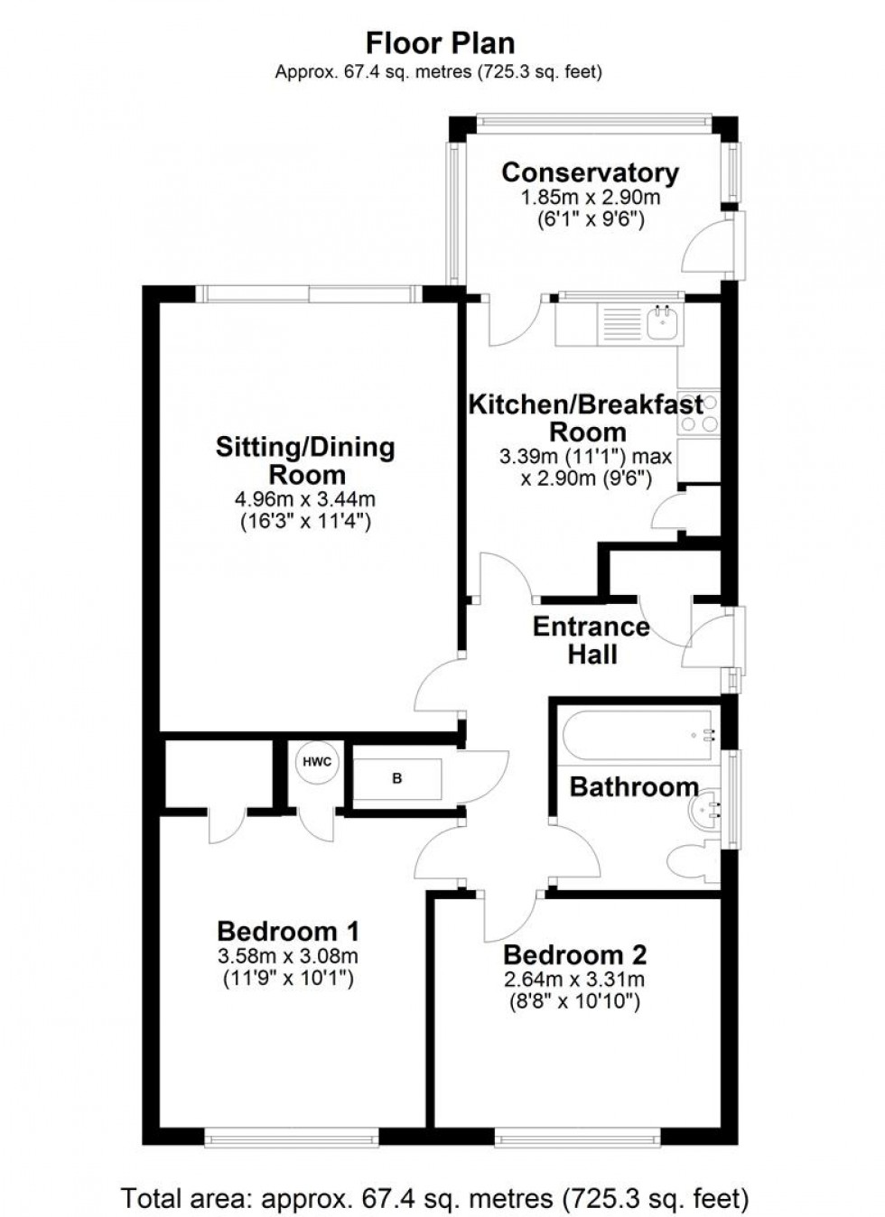 Floorplan for Wessex Road, Stalbridge