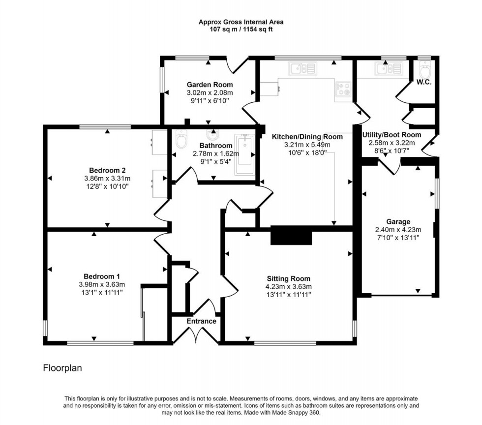 Floorplan for Pilwell, Marnhull, Sturminster Newton