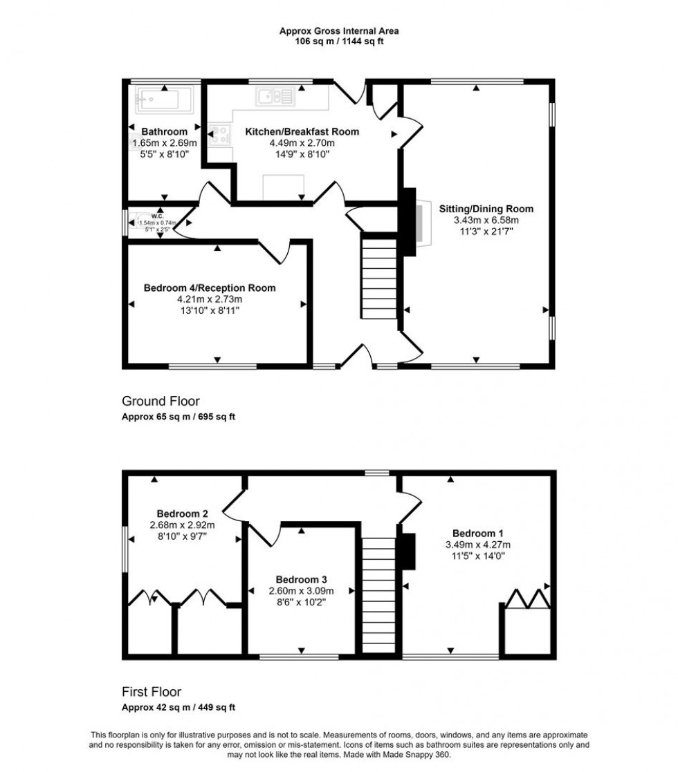 Floorplan for Phillips Road, Marnhull