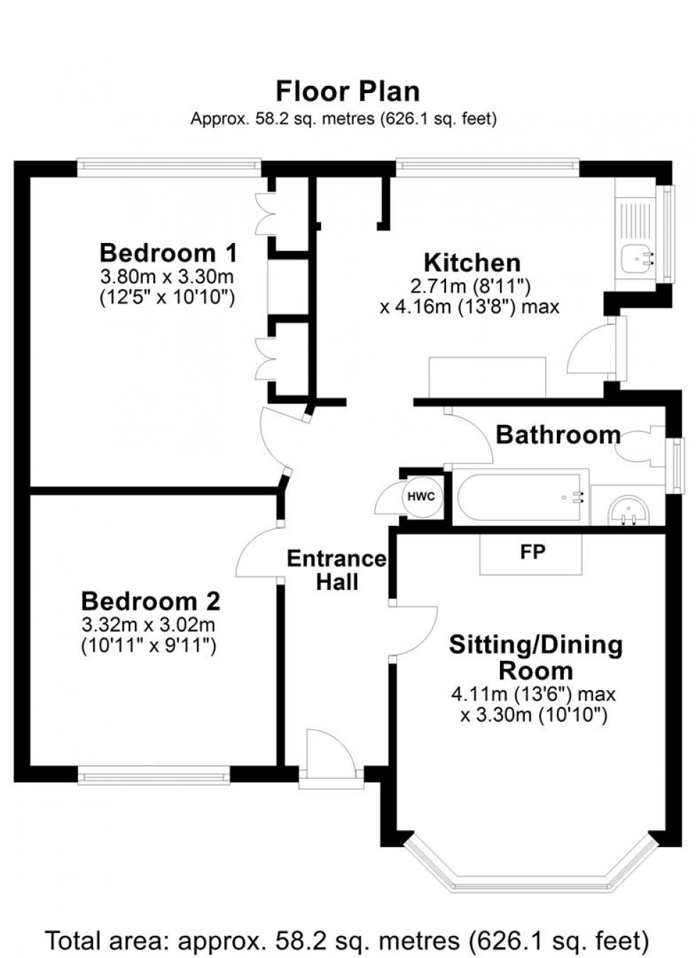 Floorplan for Common Mead Avenue, Gillingham