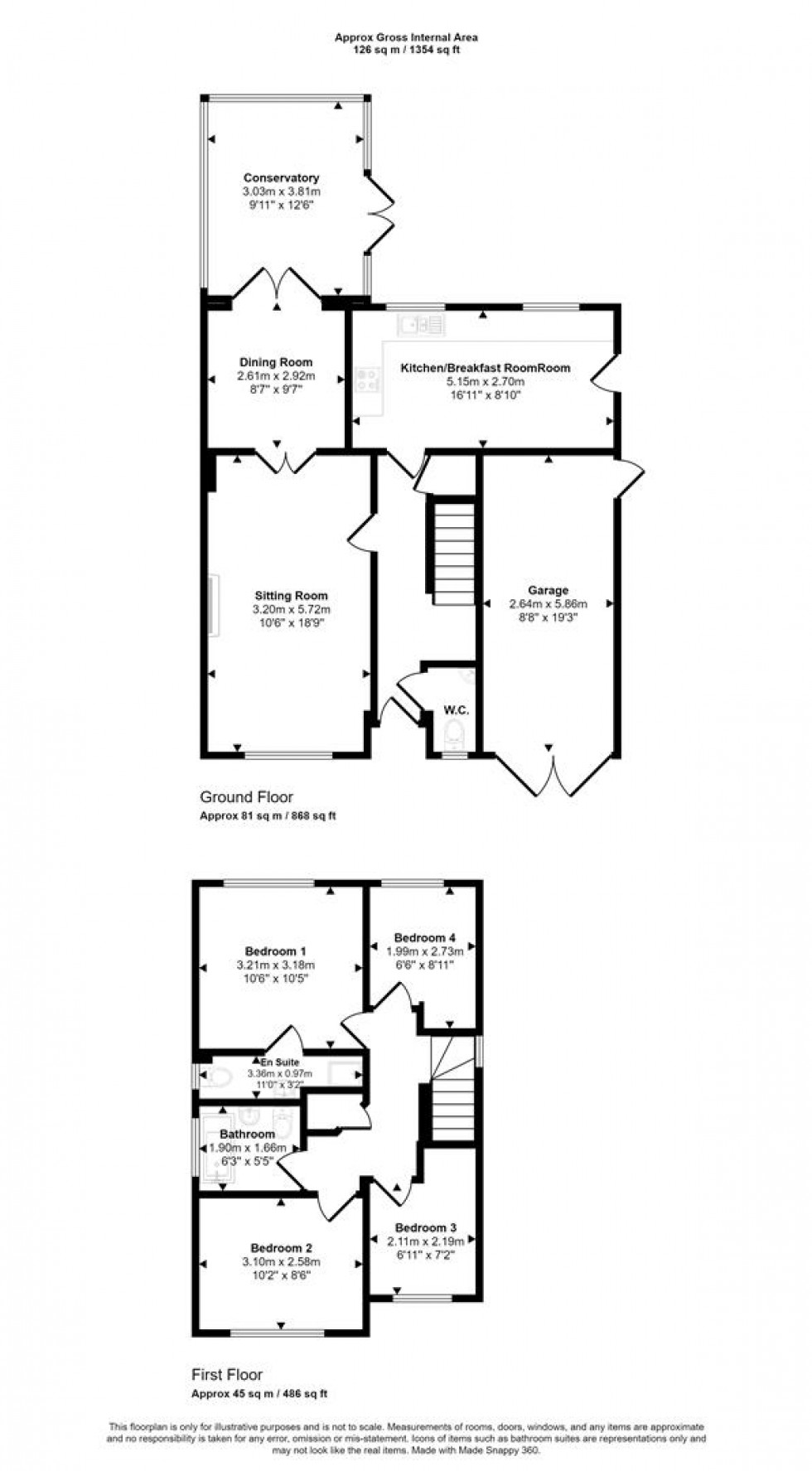 Floorplan for Yarrow Court, Gillingham