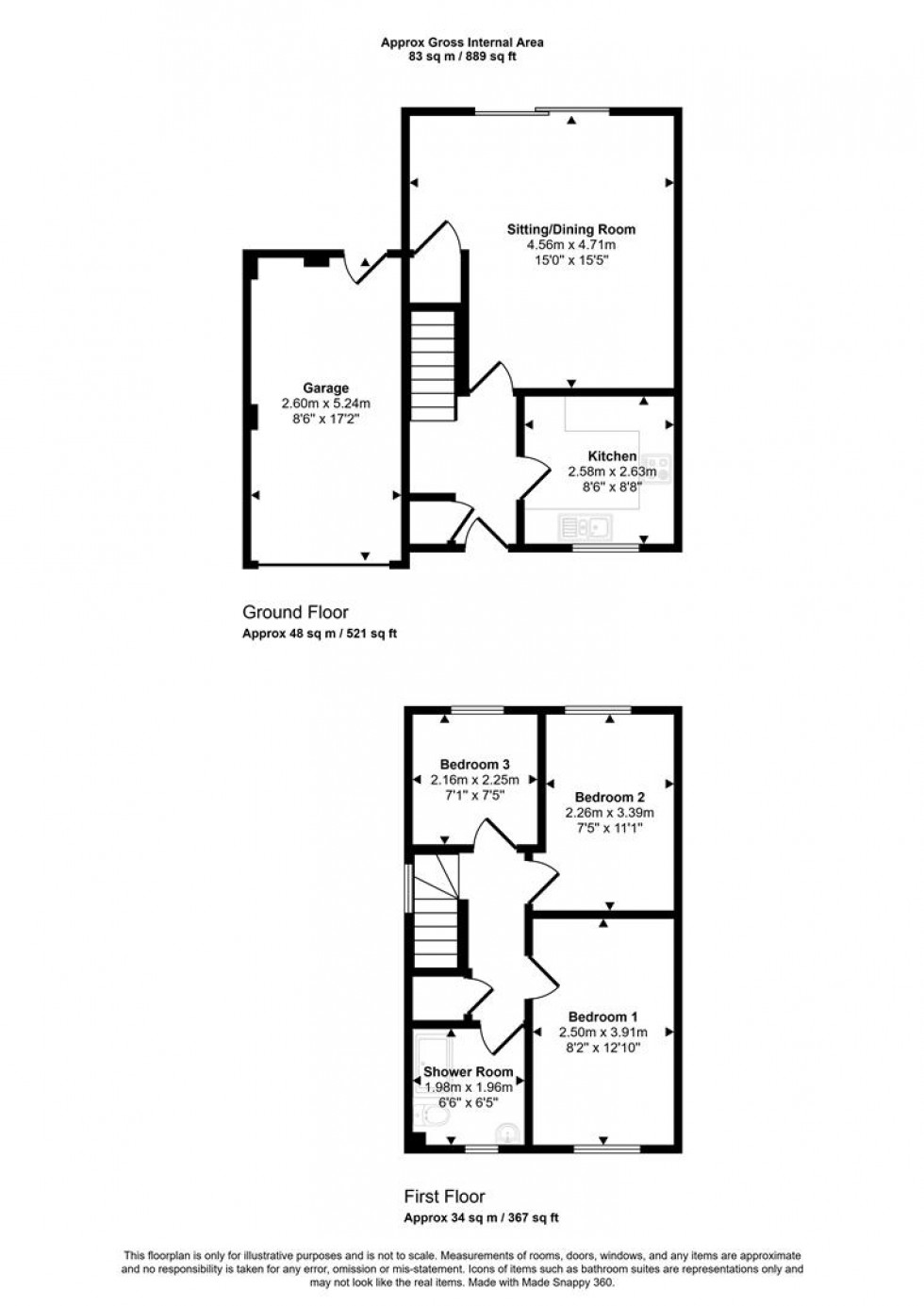 Floorplan for Primrose Close, Wyke, Gillingham