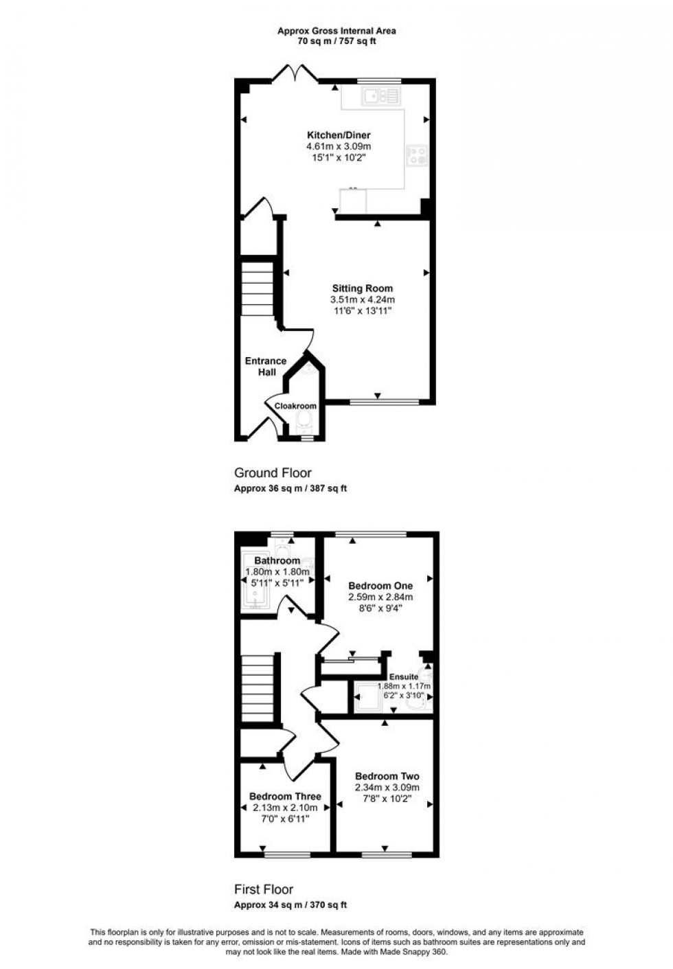 Floorplan for Chaffinch Chase, Gillingham